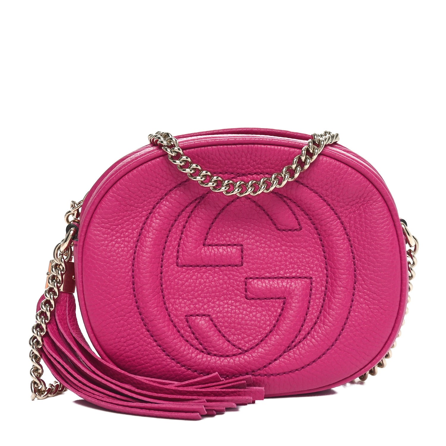 Gucci Cellarius Calfskin Mini Soho Chain Bag Bright Bouganville 1 of 10