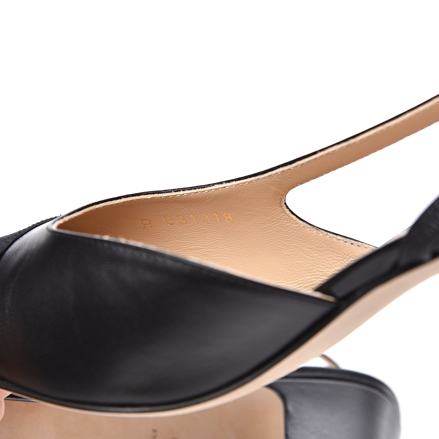 Chanel Goatskin Grosgrain Cap Toe CC Slingback Sandals 36.5 Black 8 of 9