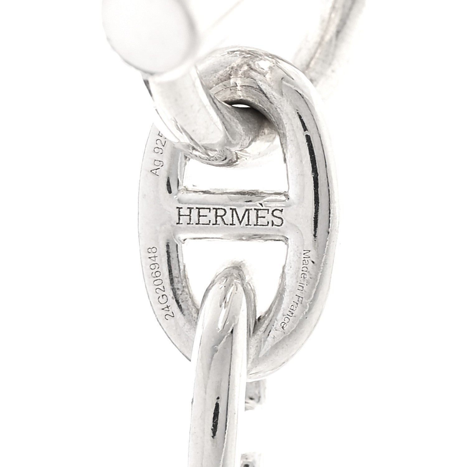 Hermes Sterling Silver Chaine D'Ancre Necklace PM 5 of 6