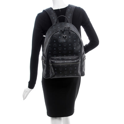 MCM Visetos Medium Side Studs Stark Backpack Black 2 of 10