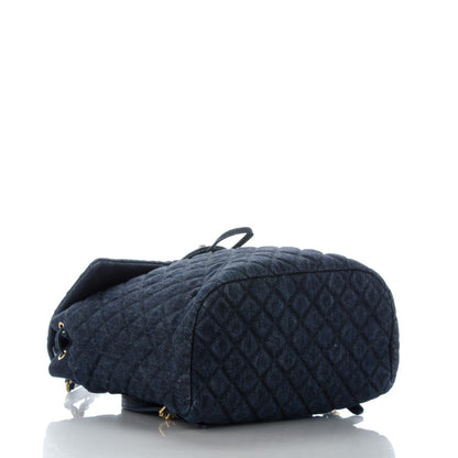 Chanel Washed Denim Quilted Large Urban Spirit Backpack Dark Blue 4 of 8