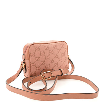 Gucci Monogram Textured Dollar Calfskin Mini Ophidia Shoulder Bag Cloche Rose Pink 3 of 11