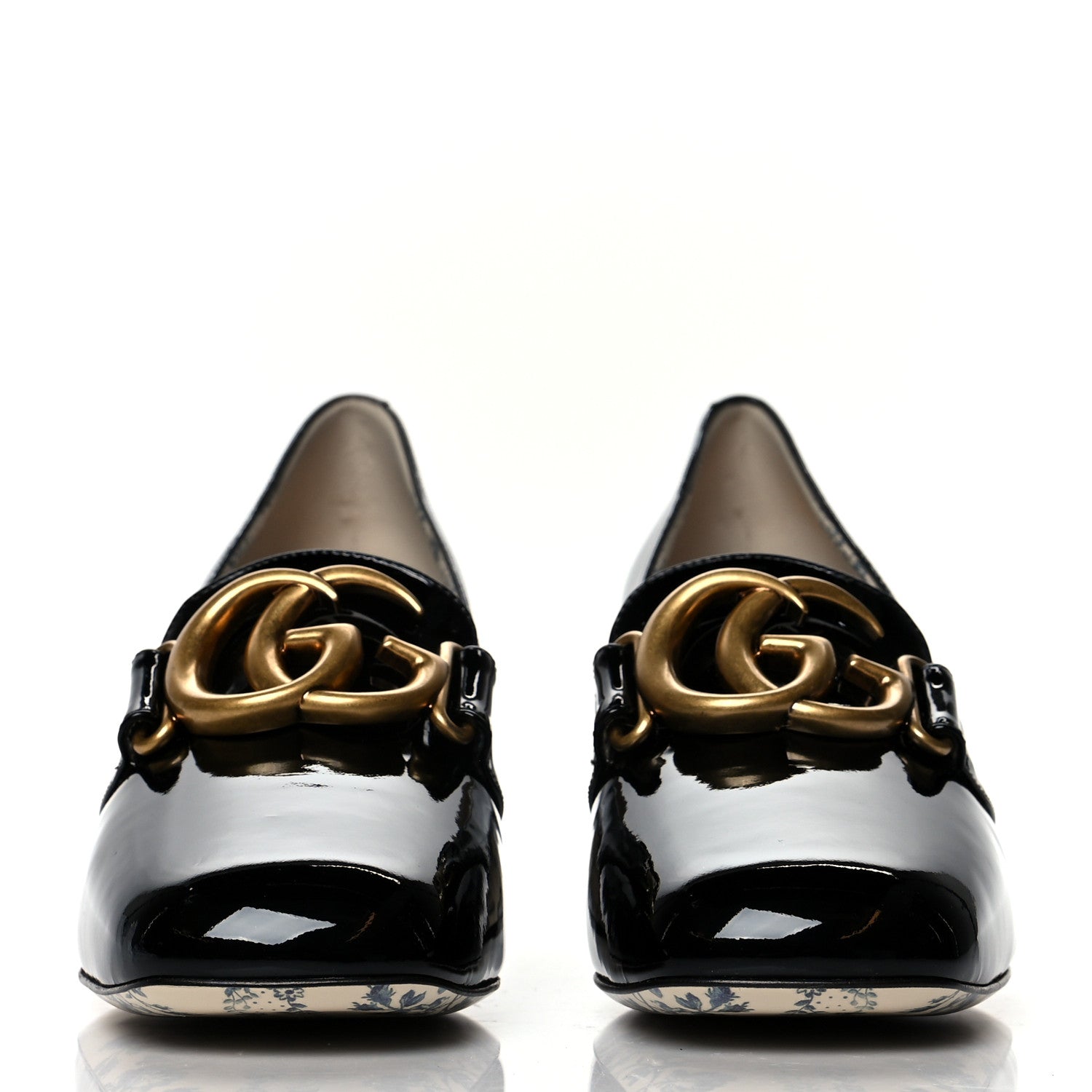 Gucci Vernice GG Victoire 55mm Loafer Pumps 38 Black 2 of 9