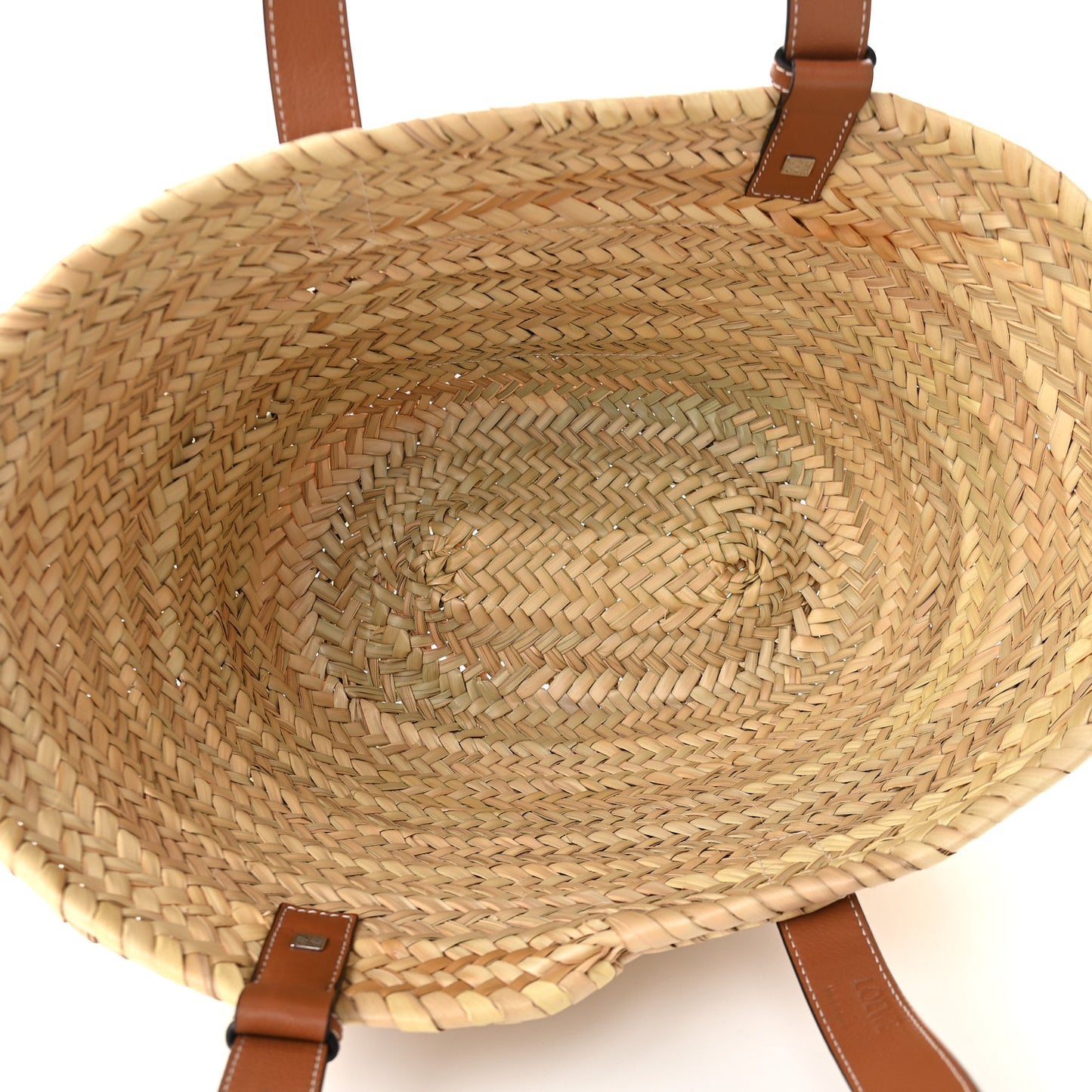 Raffia Basket Tote Bag Natural Tan
