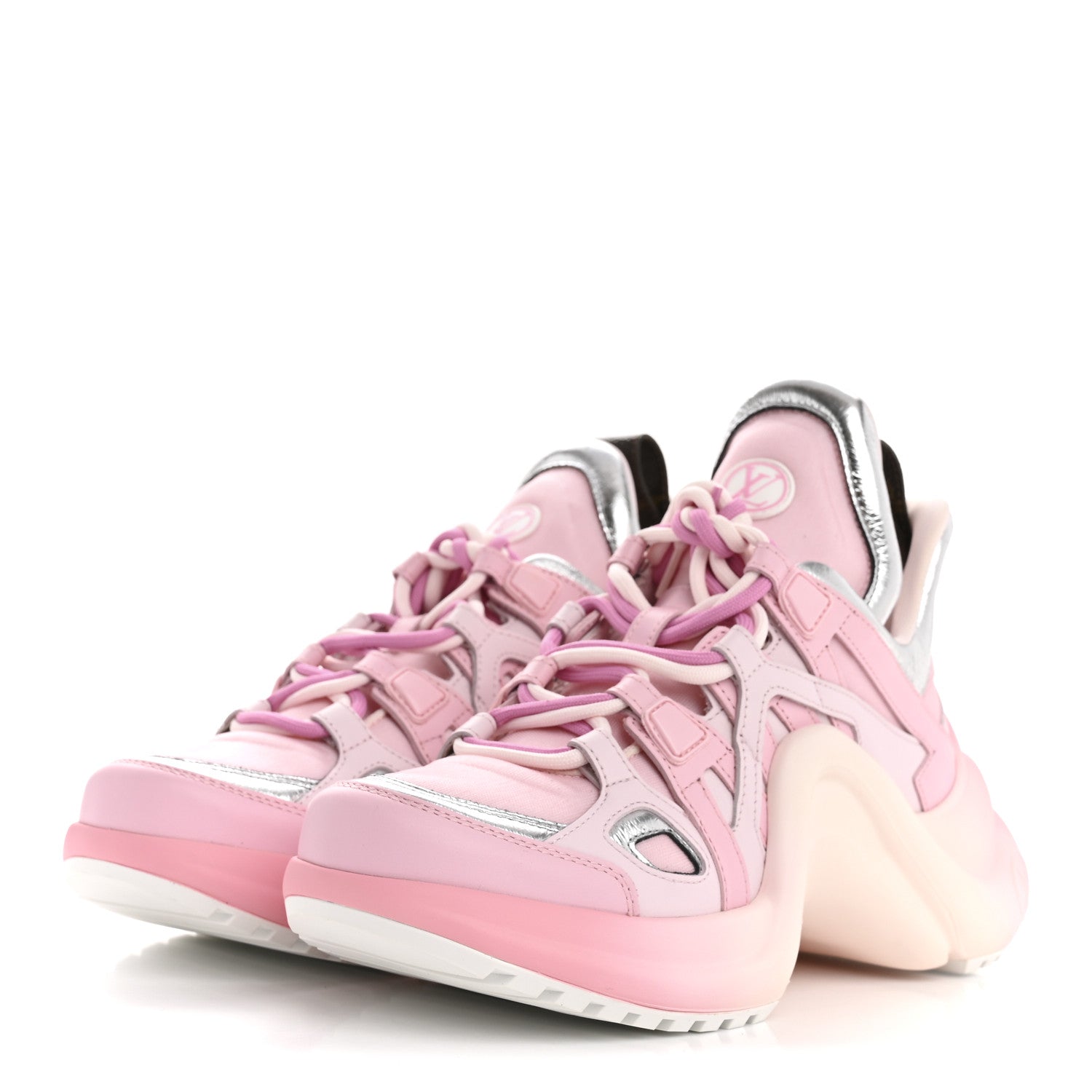 Louis Vuitton Calfskin Technical Nylon LV Archlight Sneaker 37 Rose Clair 4 of 11