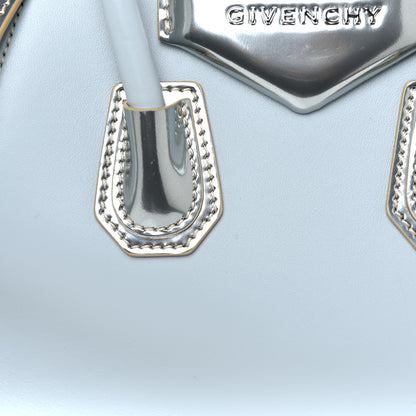 Givenchy Metallic Calfskin Mini Antigona Blue Silver 6 of 11
