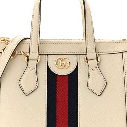 Gucci Textured Calfskin Web Small Ophidia Tote Bag Mystic White 8 of 12
