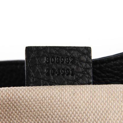 Gucci Pebbled Calfskin Medium Soho Chain Shoulder Bag Black 7 of 7