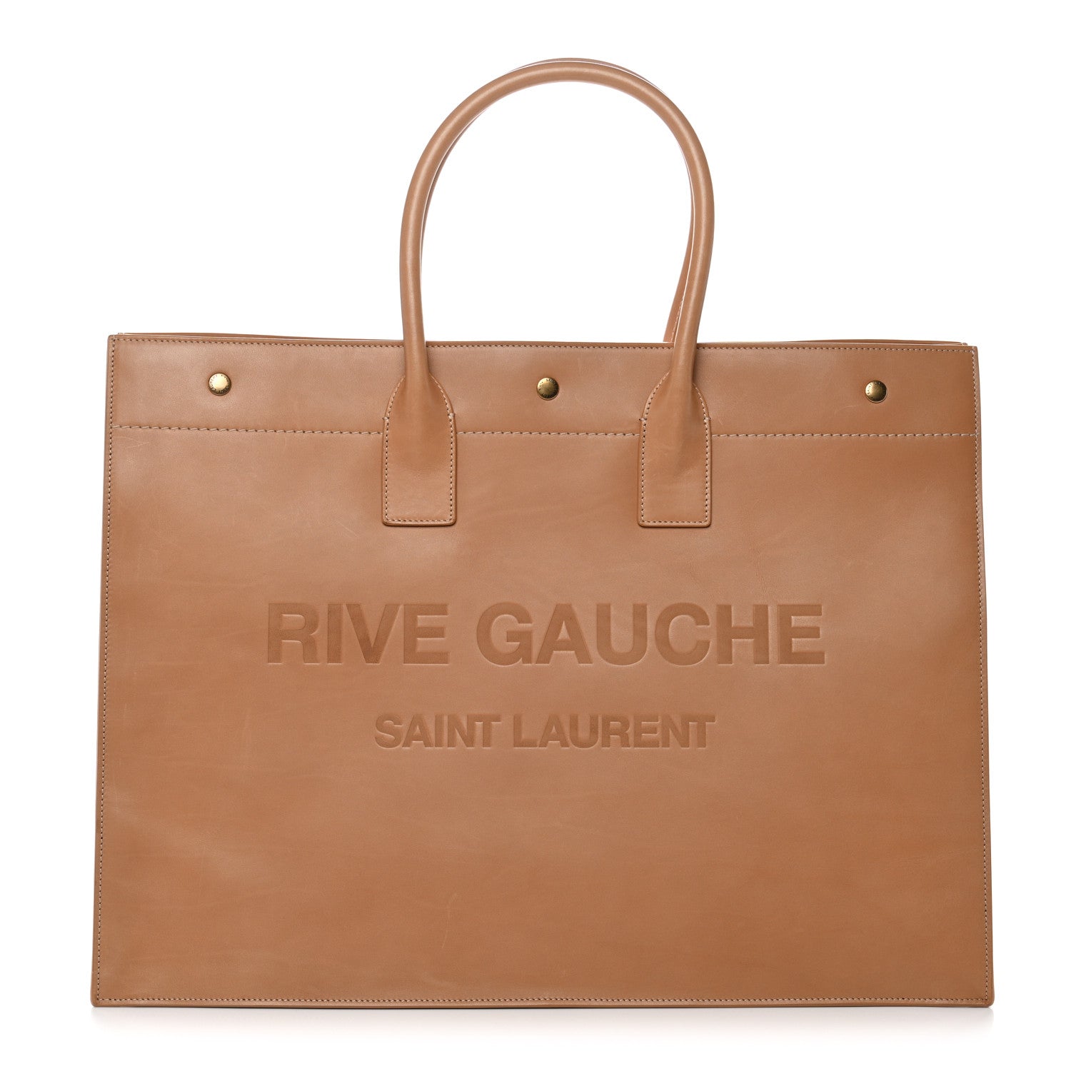 Saint Laurent Vitello Large Rive Gauche Tote Natural 1 of 11
