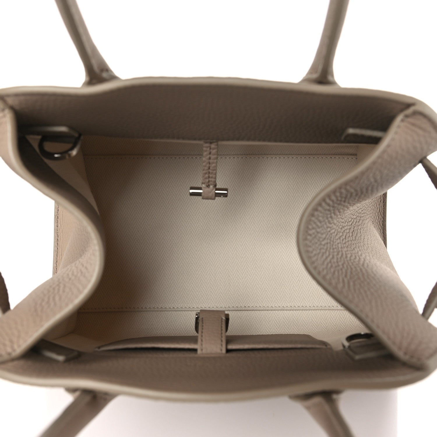 The Row Grained Calfskin Soft Margaux 10 Bag Dark Taupe 5 of 8