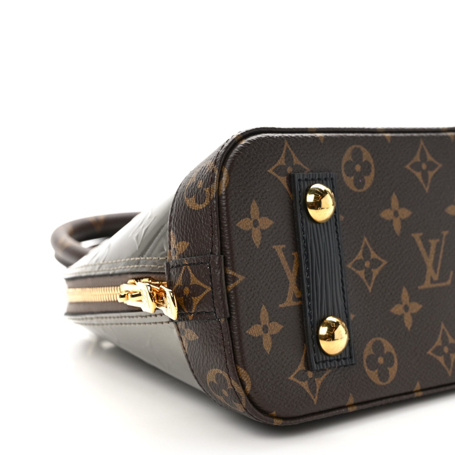 Louis Vuitton LOUIS VUITTON Vernis Monogram Alma BB Taupe Metallise 7 of 8