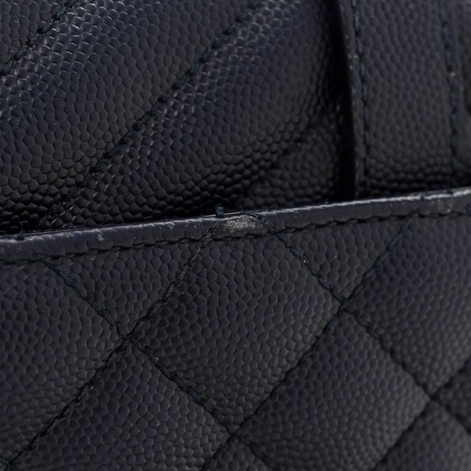 Saint Laurent Grain De Poudre Textured Mixed Matelasse Triquilt Medium Monogram Satchel Deep Marine 11 of 13