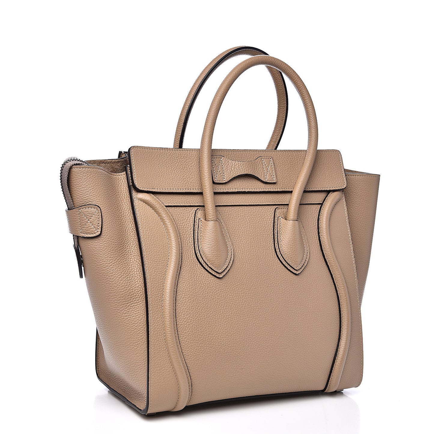 Drummed Calfskin Micro Luggage Dune