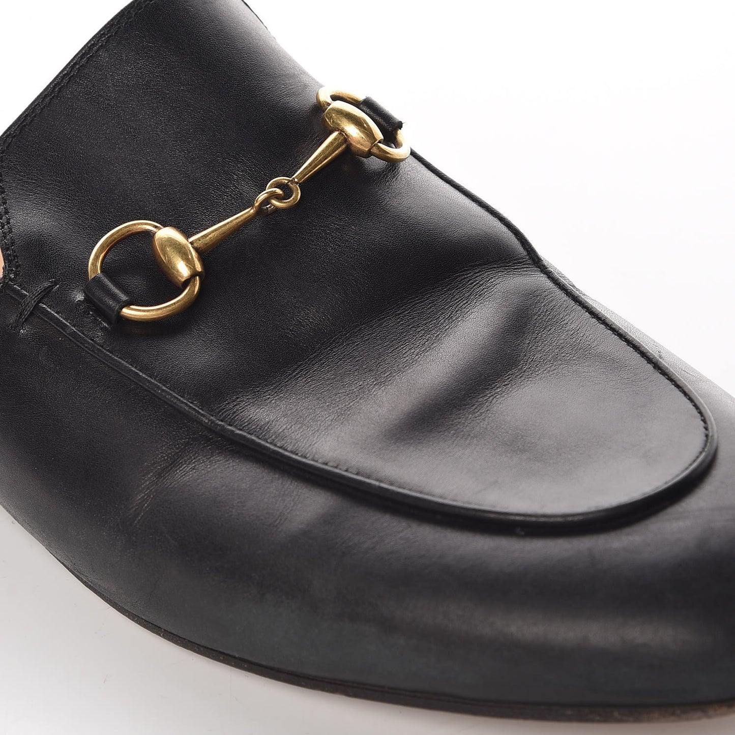 Calfskin Womens Princetown Slippers 39.5 Black