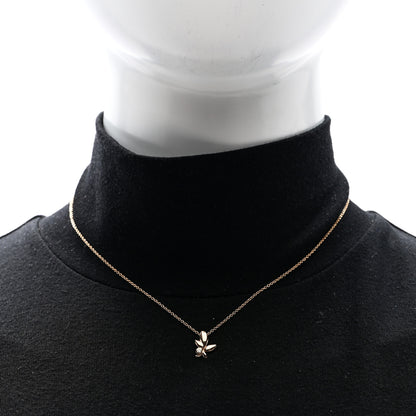 Tiffany 18K Rose Gold Diamond Paloma Picasso Olive Leaf Pendant Necklace 2 of 5