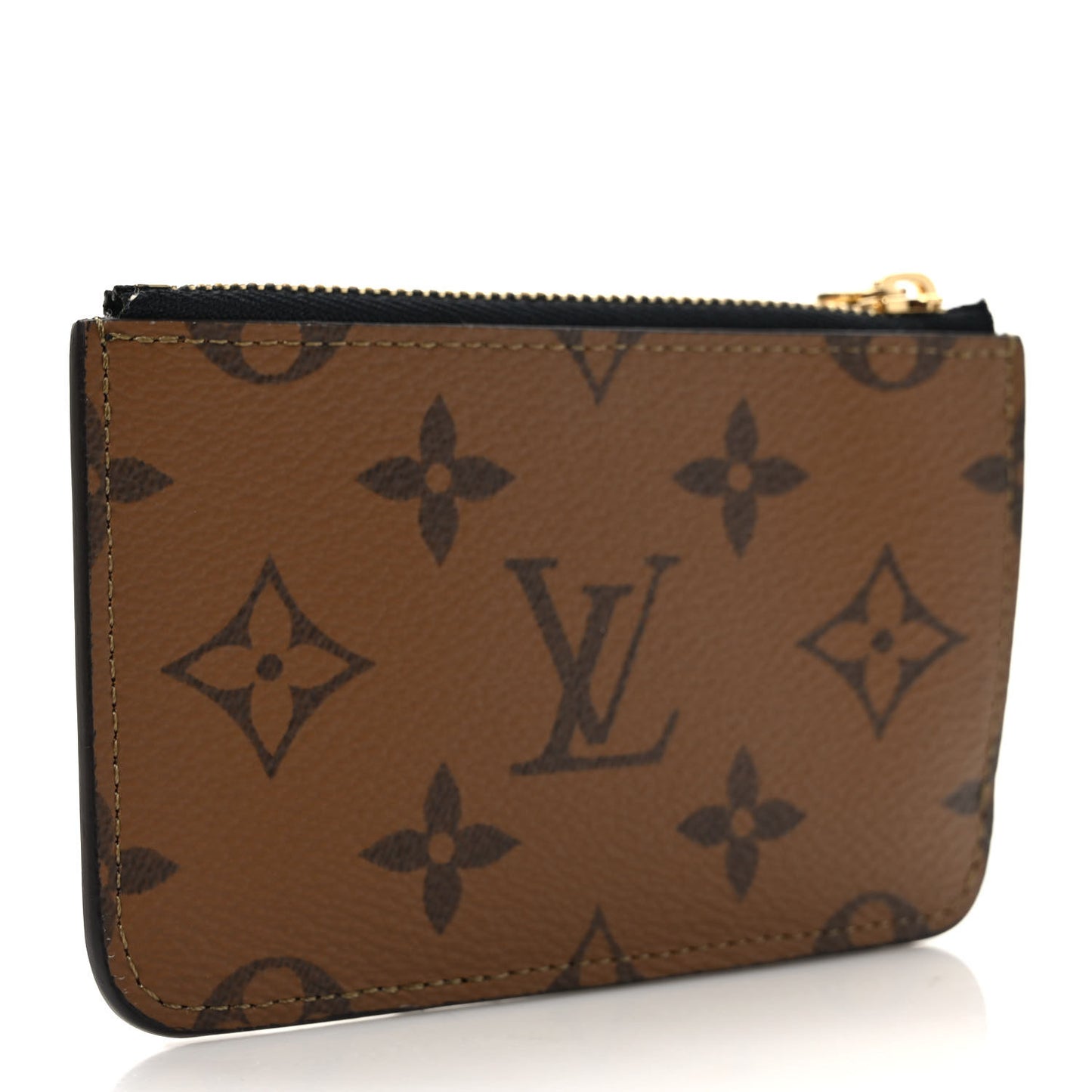 Reverse Monogram Zipped Romy Card Holder