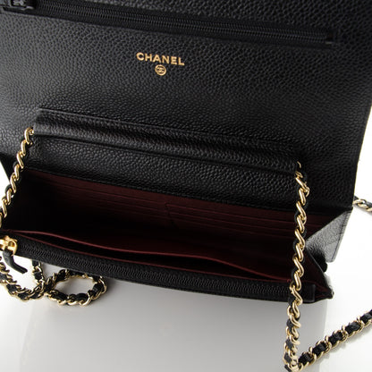 Chanel Caviar Quilted Wallet On Chain WOC Black 5 of 8