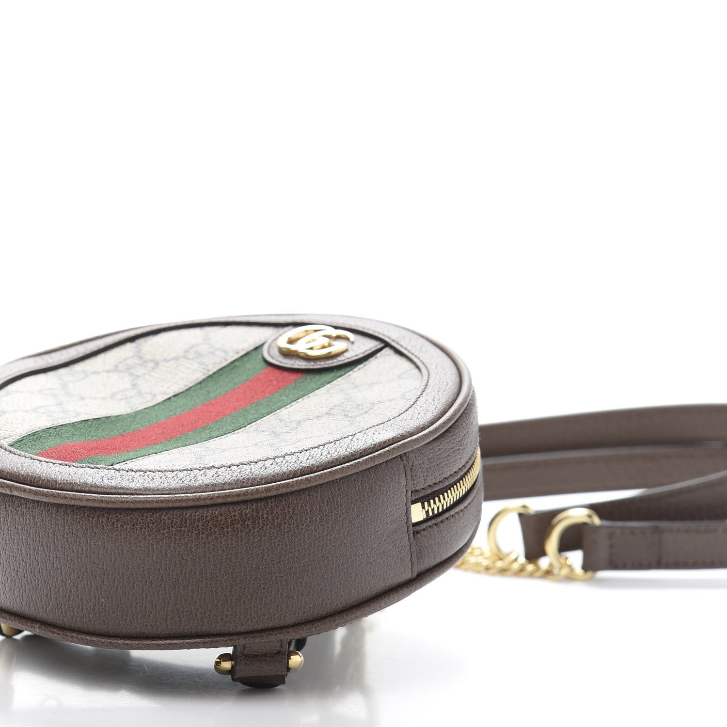 Gucci GG Supreme Monogram Web Mini Ophidia Round Backpack Brown 8 of 10