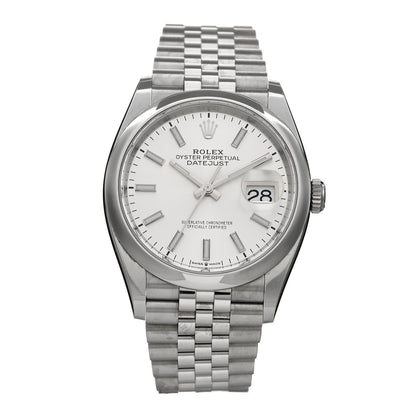 Rolex Stainless Steel 36mm Oyster Perpetual Datejust Watch Silver 126200 1 of 5