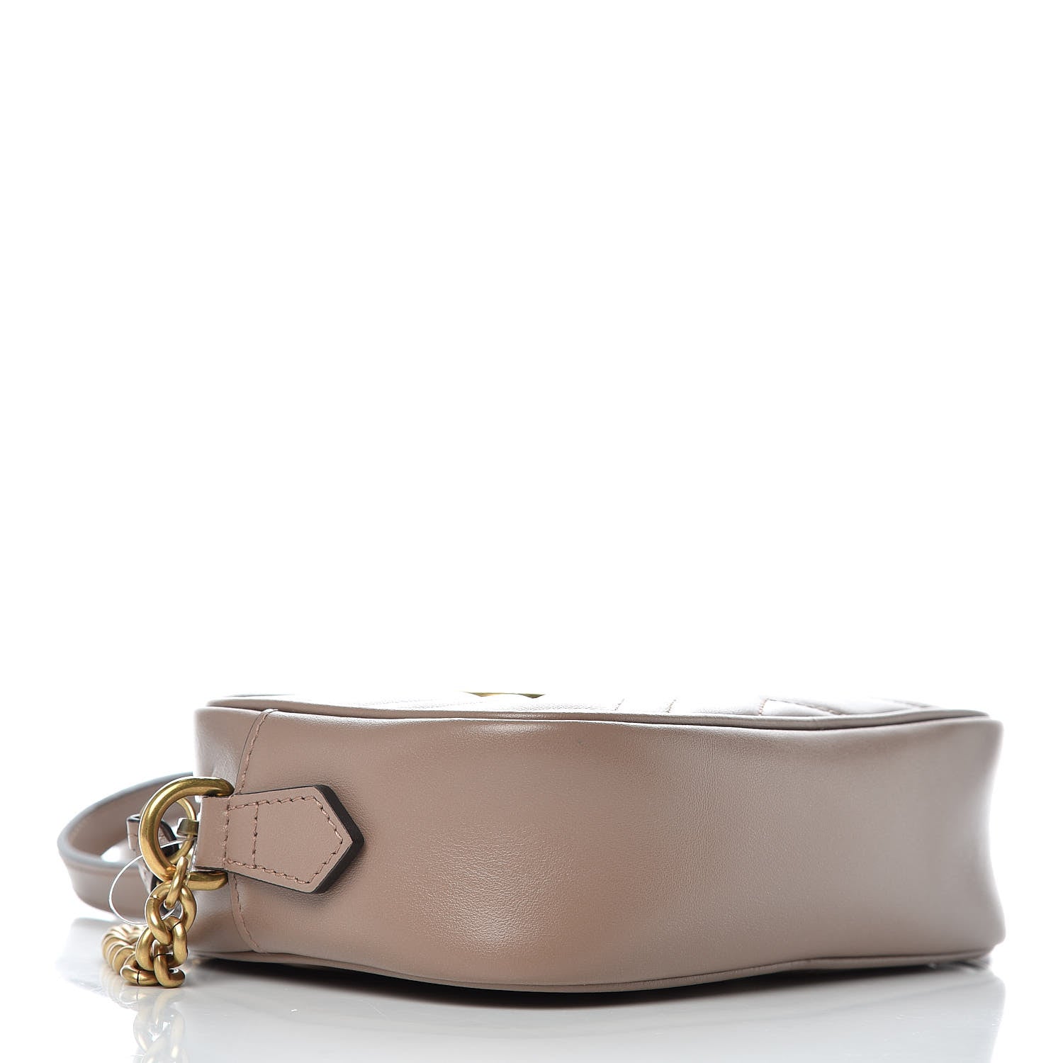 Gucci Calfskin Matelasse Mini GG Marmont Chain Shoulder Bag Porcelain Rose 4 of 9