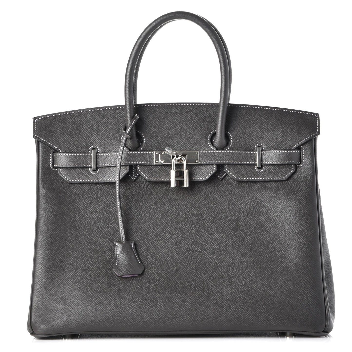 Epsom Horseshoe Birkin 35 Etain Lilac