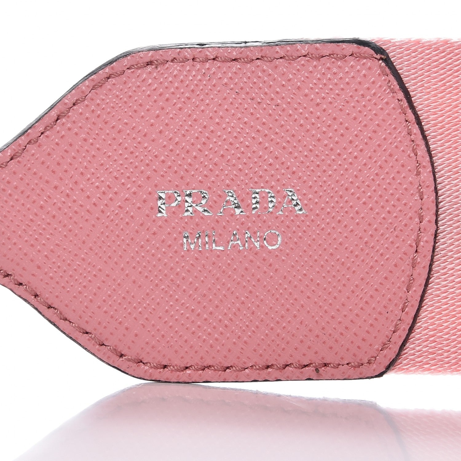 Prada Saffiano Striped Fabric Nastro Righe Shoulder Strap Petalo 3 of 4