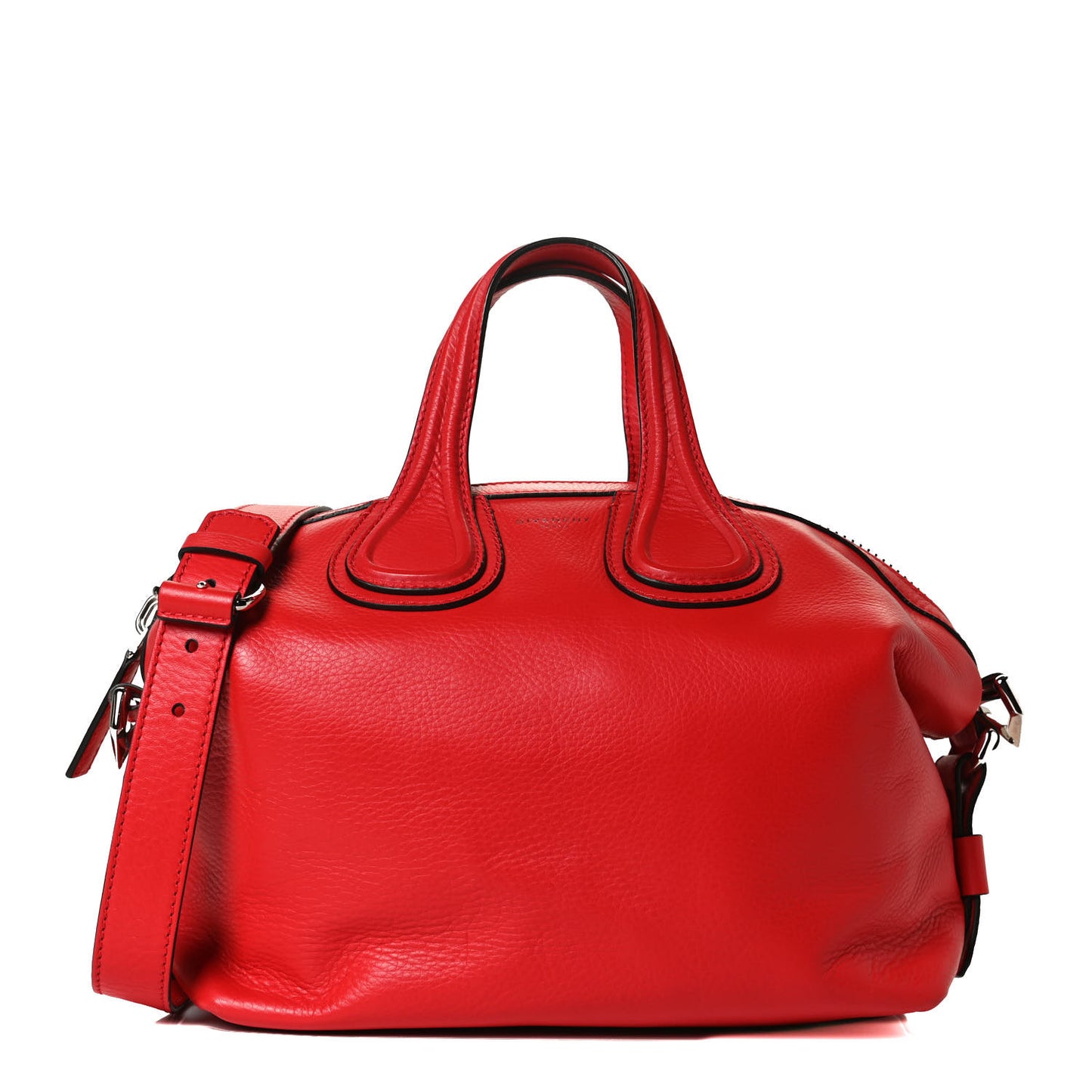 Pebbled Calfskin Small Nightingale Red