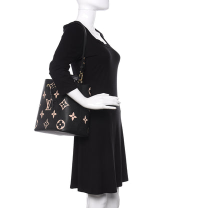 Louis Vuitton Empreinte Monogram Giant Neonoe MM Black Beige 3 of 10