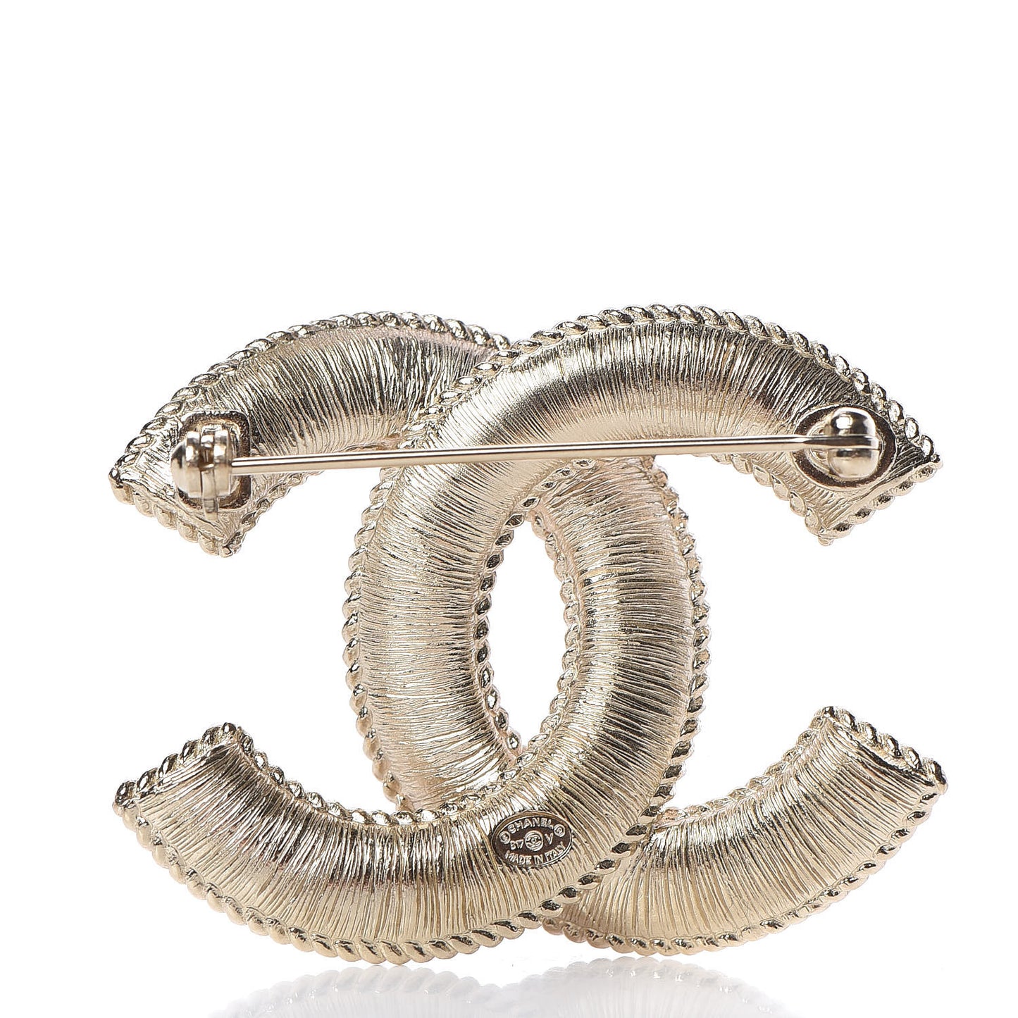 Pearl CC Brooch Gold