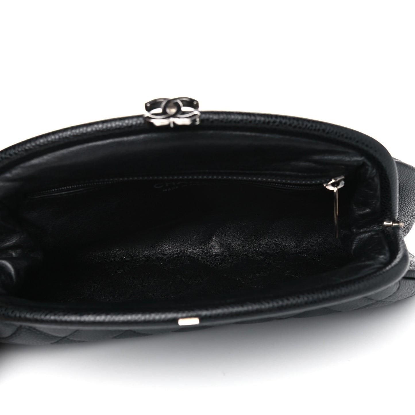 Caviar Quilted Timeless Clutch Black
