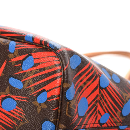 Louis Vuitton Monogram Jungle Dots Neo Neverfull MM Coquelicot Denim 13 of 14