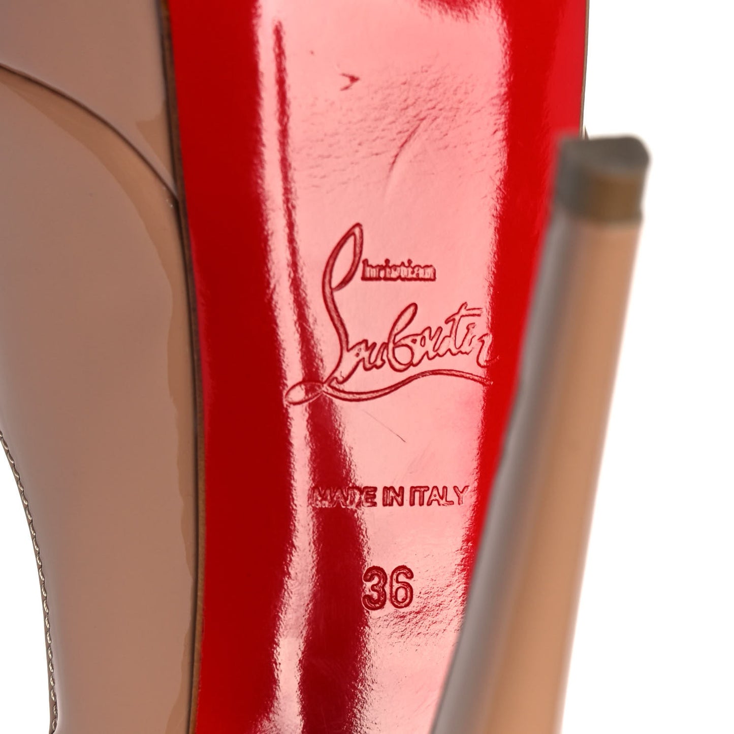 Patent Lady Peep 150 Pumps 36 Nude