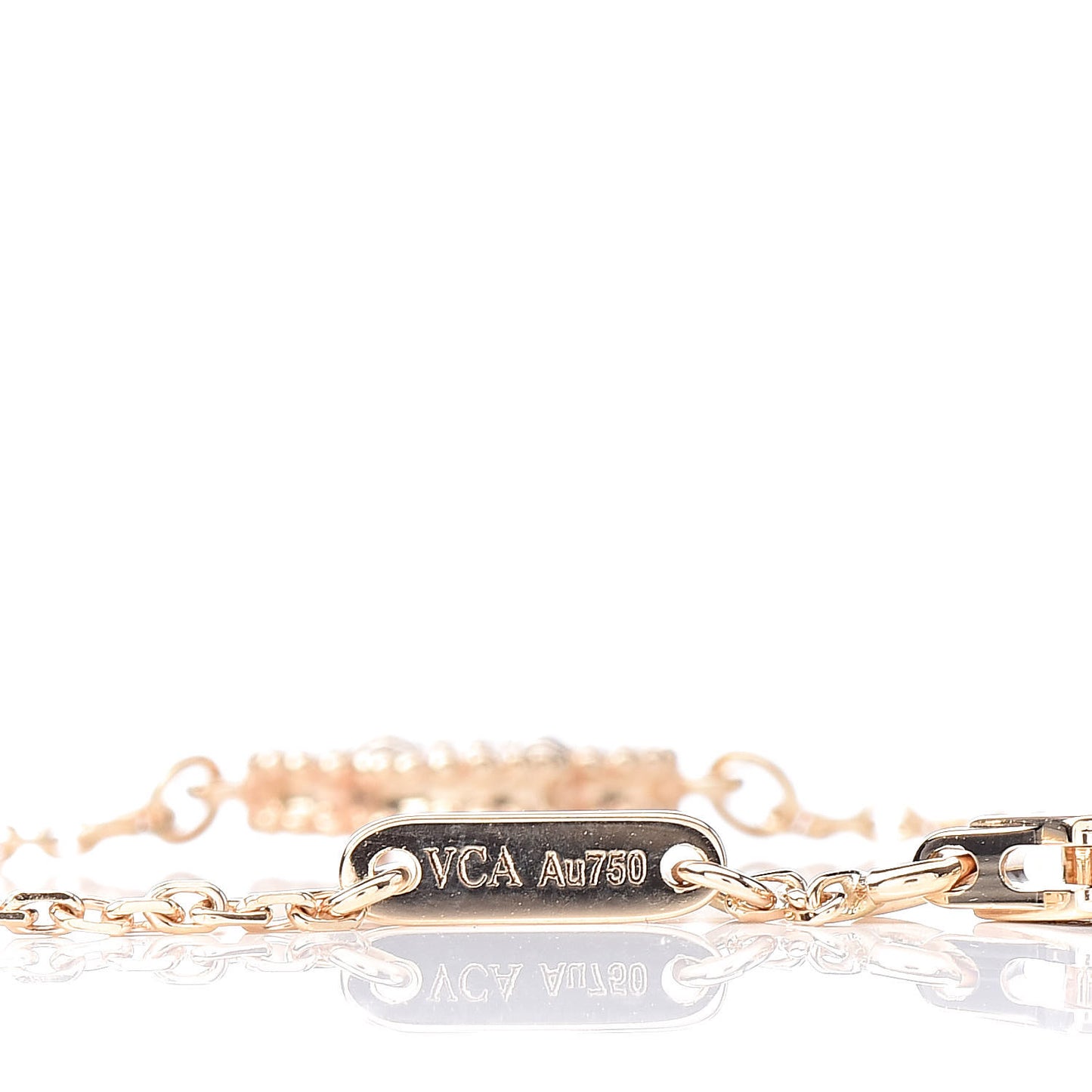 18K Yellow Gold Mother of Pearl Sweet Alhambra Bracelet