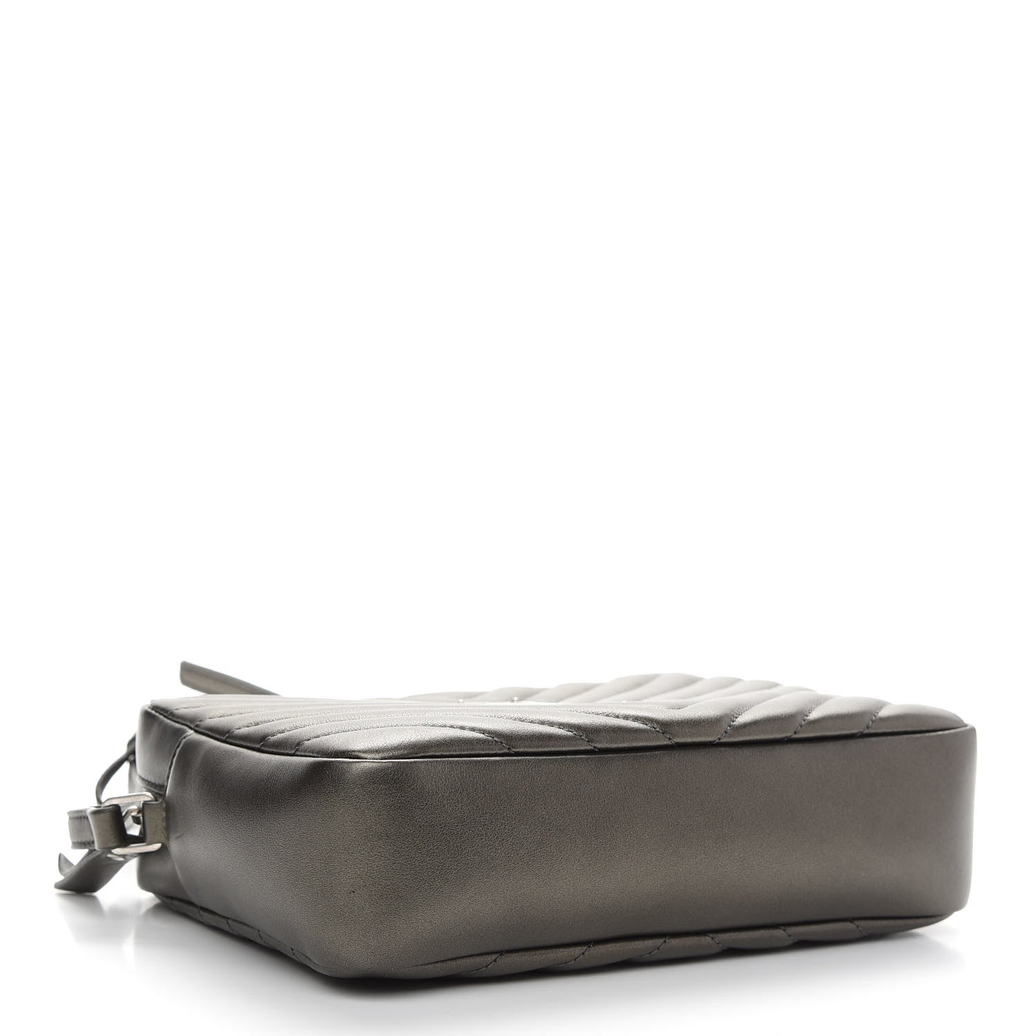 Saint Laurent Metallic Calfskin Matelasse Monogram Lou Camera Bag Silver 3 of 7