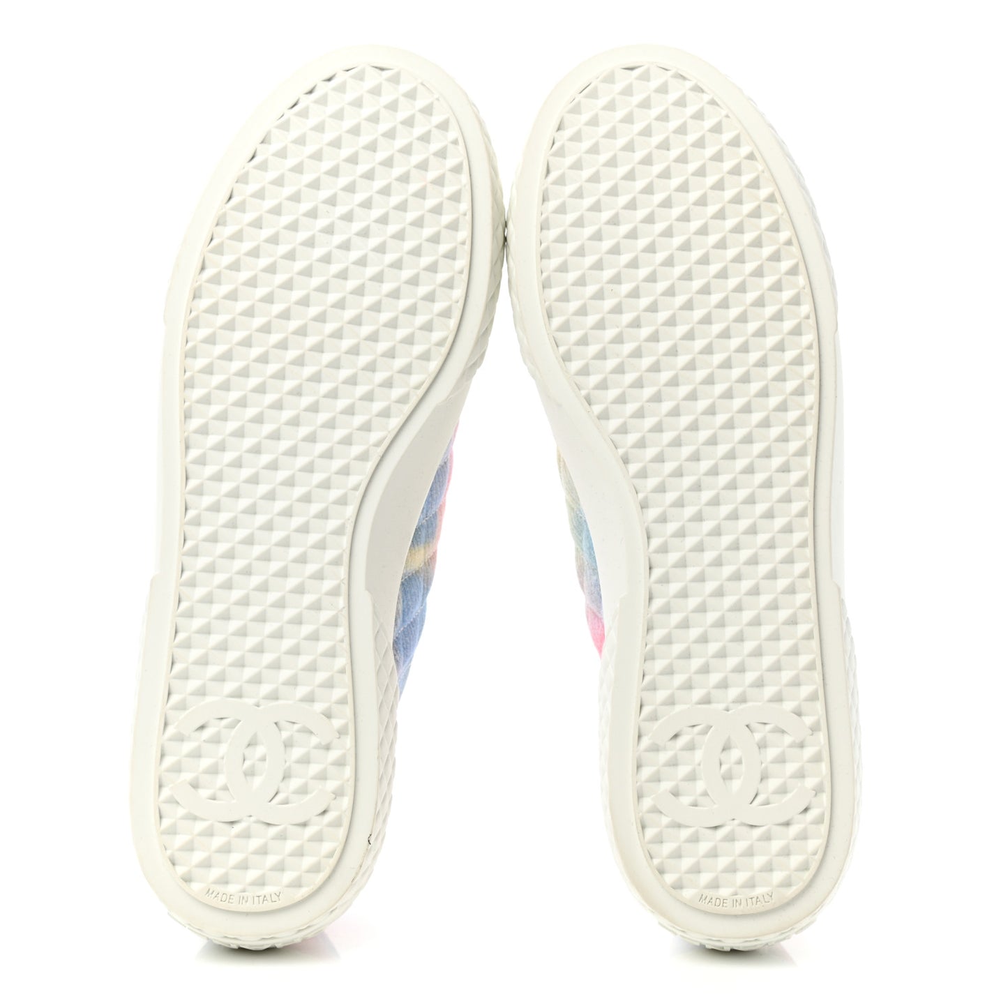 Printed Canvas CC Sneakers 39.5 Green Pink Blue White