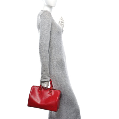 Louis Vuitton Epi Speedy 25 Castillan Red 2 of 10