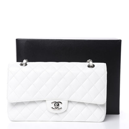 Chanel Caviar Quilted Medium Double Flap White 14 of 14