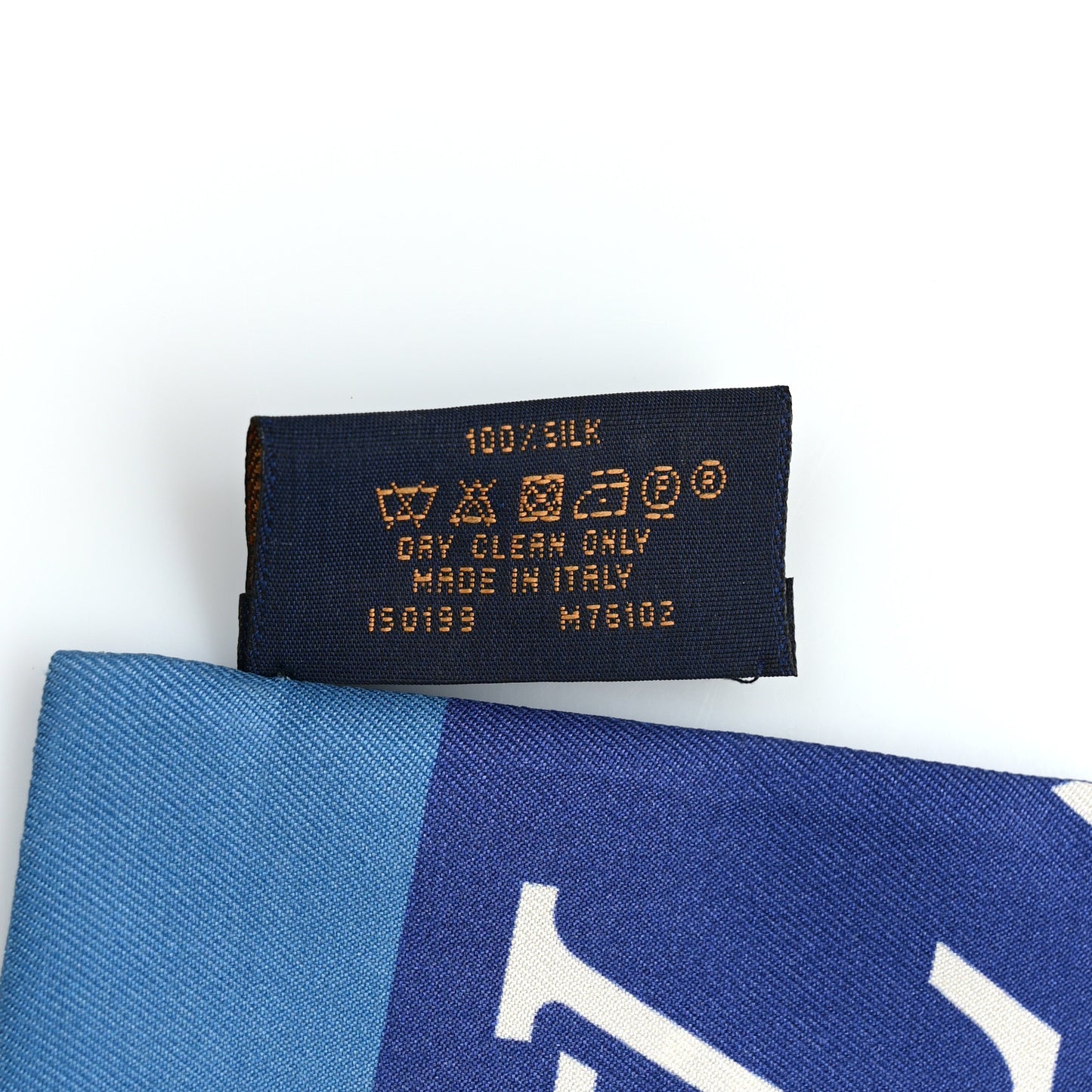 Silk Monogram Escale Confidential Bandeau Blue