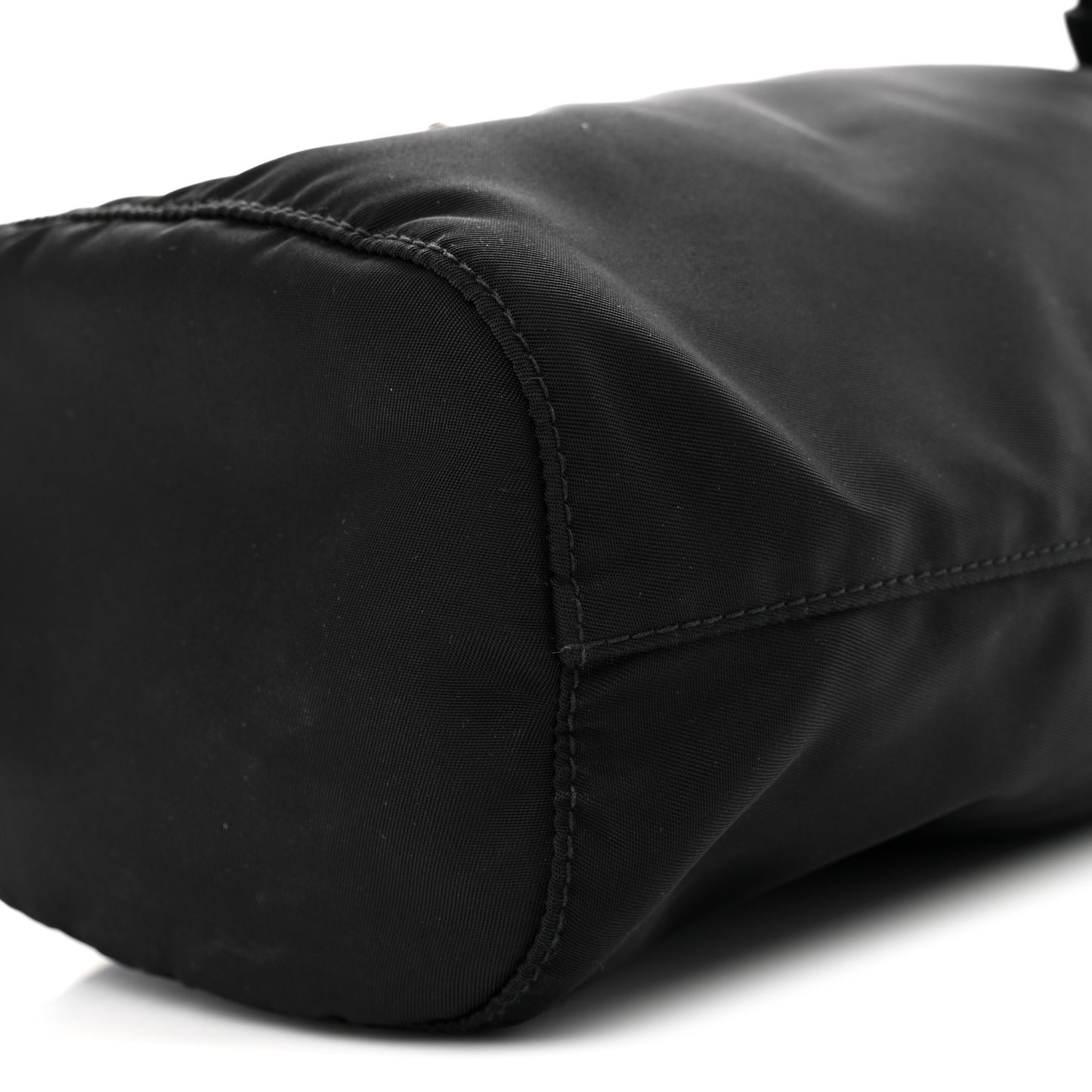 Nylon Vela Drawstring Pouch Black
