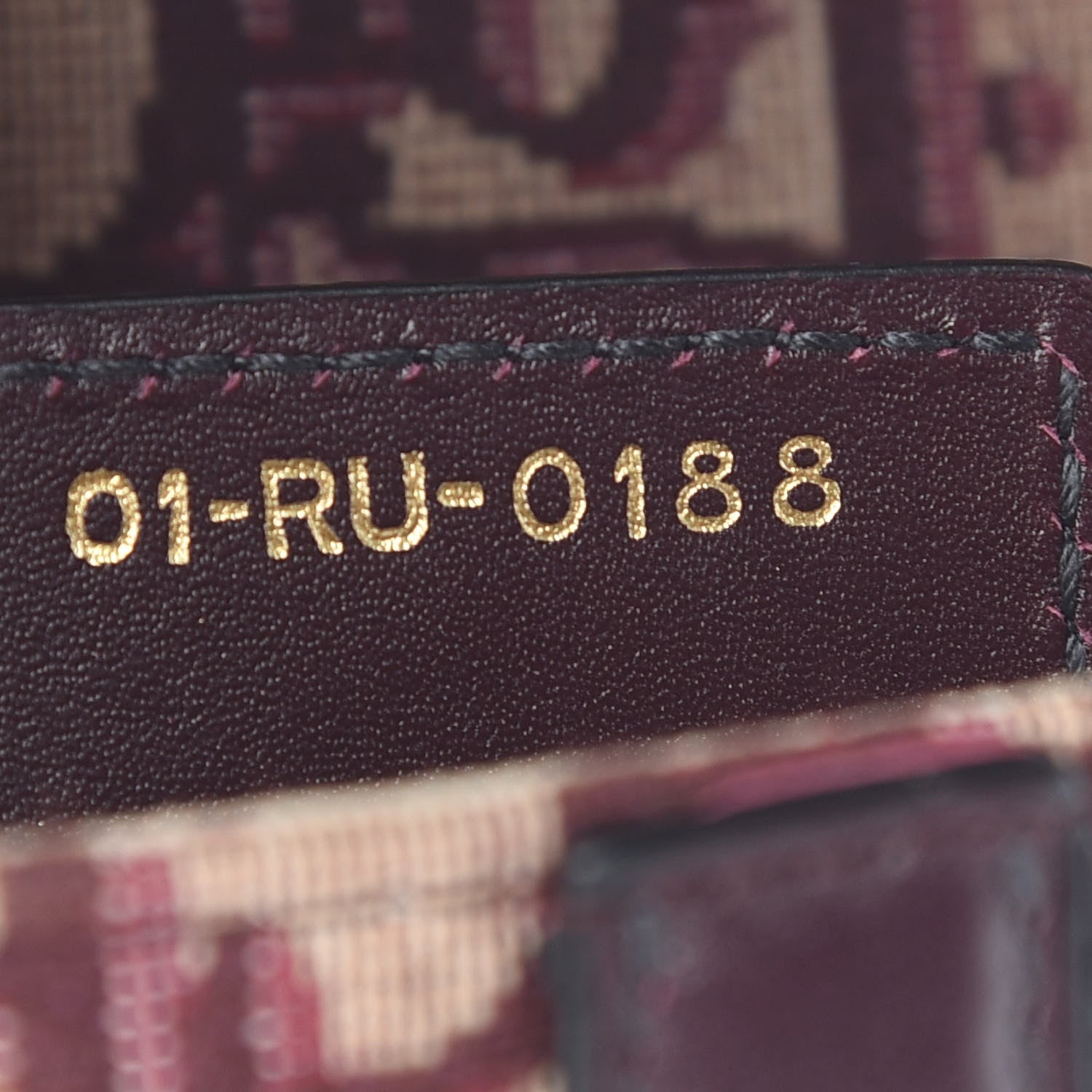 Christian Dior Oblique Saddle Bag Burgundy 8 of 10