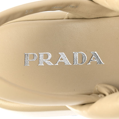 Prada Nappa Flatform 35mm Slingback Sandals 39 Deserto 7 of 9