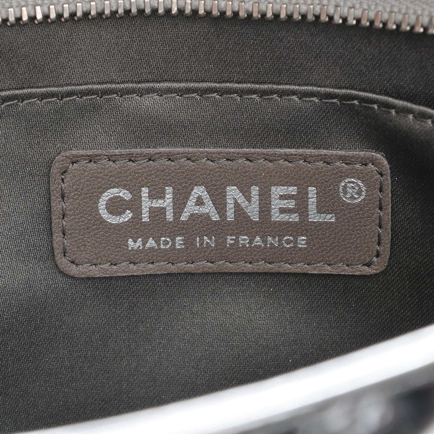 Metallic Patent Calfskin Lucky Symbols Pochette Silver