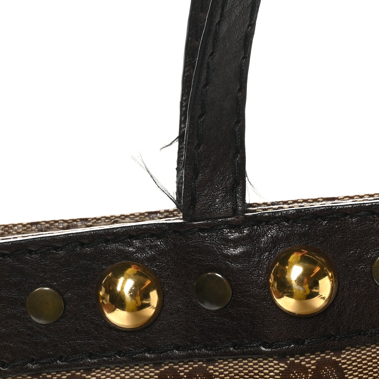 Gucci Crystal Monogram Large Babouska Vertical Shopping Tote Brown 12 of 12