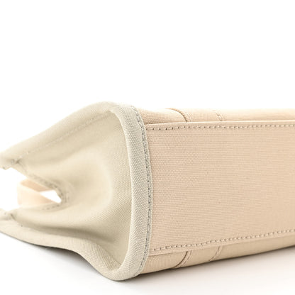 Marc Jacobs Cotton Canvas Colorblock Small The Traveler Tote Bag Beige Multicolor 9 of 12