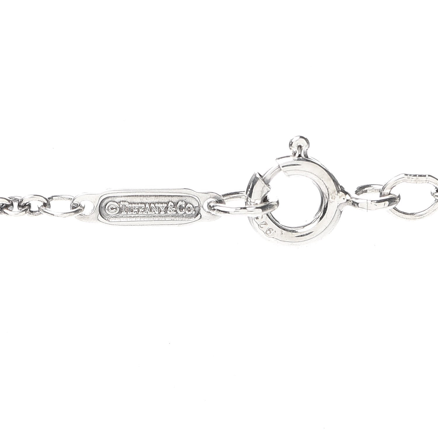 Tiffany Sterling Silver 1837 Round Pendant Necklace 4 of 6