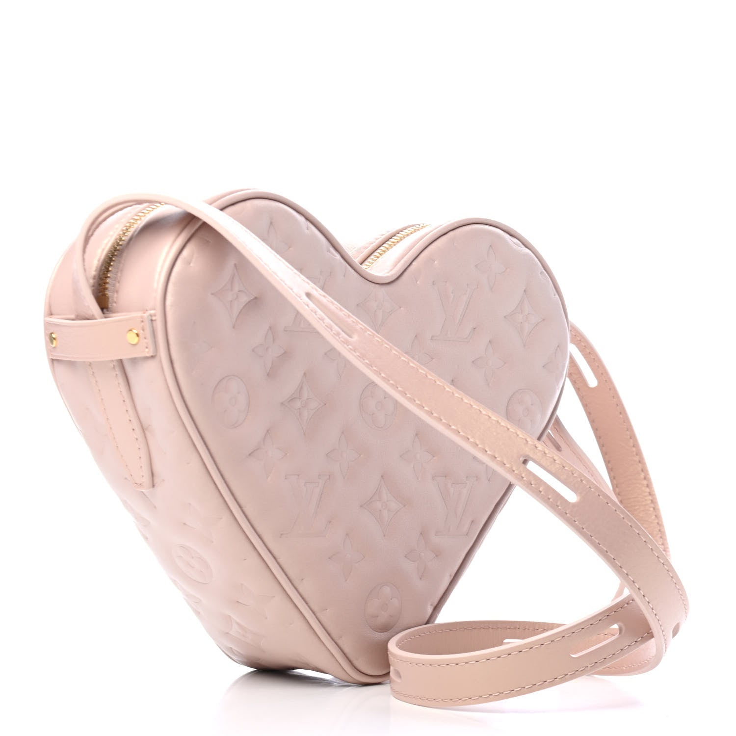 Louis Vuitton Lambskin Embossed Monogram Fall In Love Sac Coeur Light Pink 2 of 4