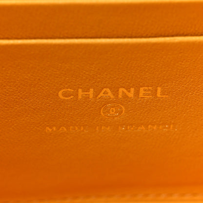 Chanel Lambskin Quilted Small Top Handle Vanity Case With Chain Light Brown Yellow 6 of 10