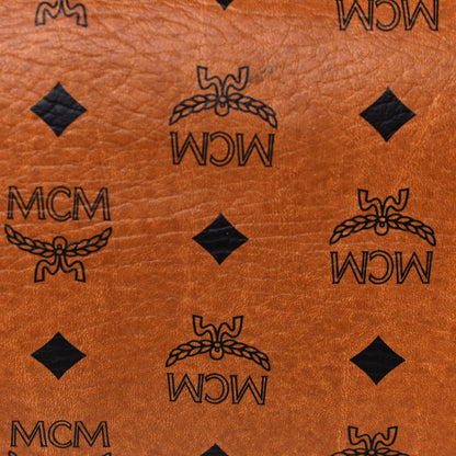 MCM Visetos Medium Essentials Shopper Tote Cognac 18 of 20