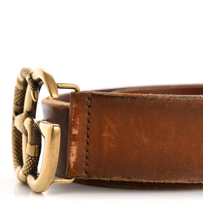 Gucci Faded Calfskin Snake Double G 40mm Belt 105 42 Cuir 9 of 9