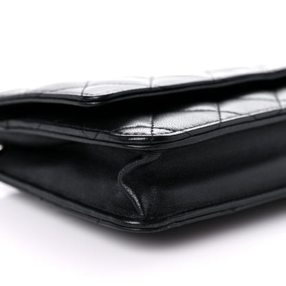 Chanel Lambskin Quilted Wallet On Chain WOC Black 9 of 16
